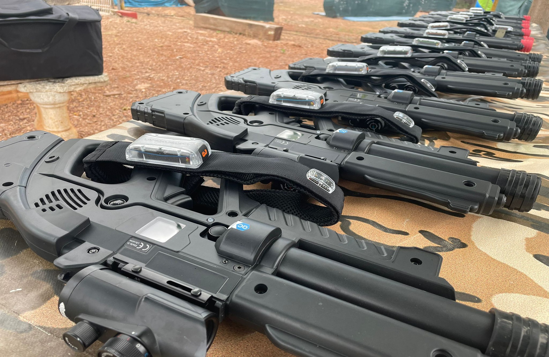 Lasertag móvil en Castellón de la Plana. Arsenal de armas de lasertag.